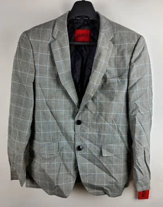 Hugo Boss Men's 38R Grey & blueModern-Fit Glen Plaid Suit Separate Jacket - Picture 1 of 15