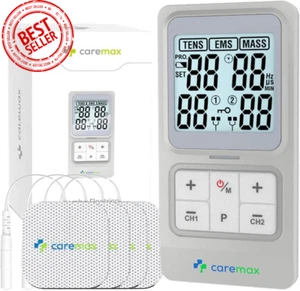 Caremax 2.0 Classic TENS & EMS Machine, 4-in-1 Dual Channel, Rechargeable - Picture 1 of 12