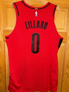 Camiseta deportiva auténtica autografiada por Damian Lillard de los Portland Trailblazers - Imagen 1 de 12