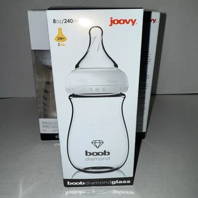 Juego de 3 botellas de vidrio Joovy Boob Diamond 8 oz Foto 1 de 2