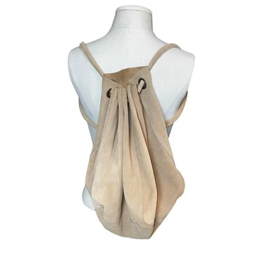 Free People Sundown Wild leather suede sling drawstring bucket backpack Boho  - Image 1 of 4