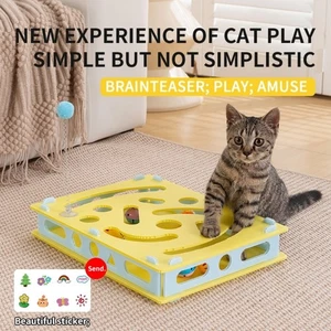 Compact Size Cat Puzzle Box with Ball Cat Exercise Toy Kitten - Picture 1 of 12