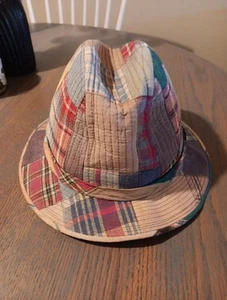 Sombrero Fedora Harvard Vintage Algodón a Cuadros Unisex - Imagen 1 de 6