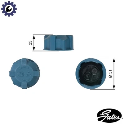 CAP COOLANT TANK RC220 FOR ALFA ROMEO FIAT SIENA PALIO/Hatchback/WEEKEND 2.0L - Image 1 of 4