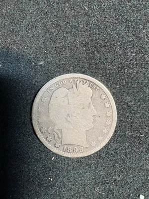 1898 & 1899 Barber Quarters • 90% Silver • Liberty Head Design • Circulated Lot - Image 1 of 4