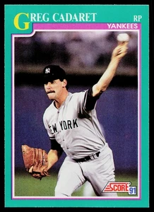 1991 Score Greg Cadaret #188 New York Yankees - Picture 1 of 2