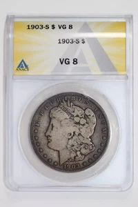1903-S MORGAN DOLLAR ANACS VG8 - Picture 1 of 2