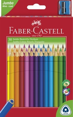 30 FABER-CASTELL Dreikant-Buntstifte Jumbo, 30er Etui - Bild 1 von 3