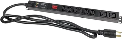 PDU de protección contra sobretensiones medida, 240V, L6-30P, 30A, 7200 vatios, (6) C13 y (2) C19 Ou Foto 1 de 4