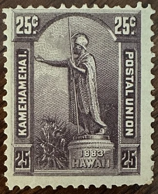 Hawaii #47 MH—OG Estatua del Rey Kamehameha I 1883-1886 Foto 1 de 2