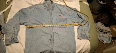 Camisa vaquera Edwards vintage con parche de bandera americana Foto 1 de 4