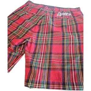 Royal & Awesome Brand Men's Golf Shorts Plaid Red Size 38 XL Scottish NEW NICE! - Picture 1 of 19