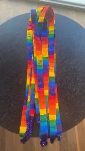 Belt Strap Guatemala Hat Band Cotton Woven Rainbow Pride Green Purple Red Blue - Picture 1 of 15