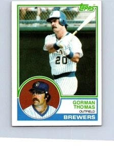 VINTAGE BASEBALL CARD TOPPS 1983 MILWAUKEE BREWERS GORMAN THOMAS NO336 - Picture 1 of 2