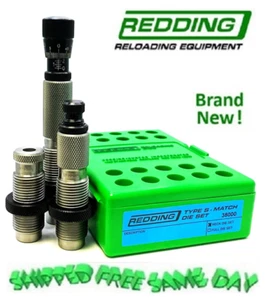Redding Type S Match Bushing 3 Die Neck Sizing Set for 308 Winchester NEW  38155 - Picture 1 of 4
