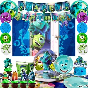 Monsters Inc Birthday Party Supplies for Kids Birthday Decoration Plates Balloon - Picture 1 of 10