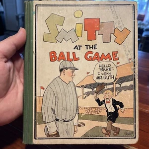 Libro de tapa dura Smitty at the Ball Game 1929 Babe Ruth primera edición - Imagen 1 de 6