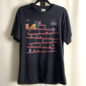 Donkey Kong Mario Vintage Y2K Graphic Tee Shirt Heavyweight Crew Neck Adult L - Picture 1 of 3