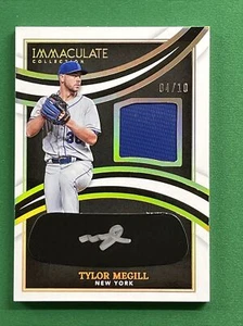 2022 Panini Immaculate - Eye Black Auto & Jersey Patch - Tylor Megill - #'d 4/10 - Picture 1 of 11