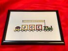I Love You Dad Joseph Train Themed Needlepoint Framed Picture Trains