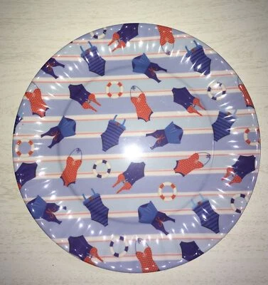 Juego de 3 Platos Melmac Verano Rojo Blanco Azul Nuevo Foto 1 de 4