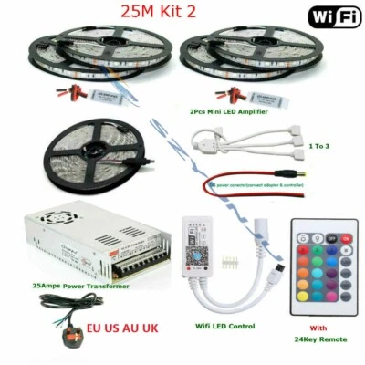 Magic Home 5M 10M 40M 5050 RGBW IP65 Waterproof LED,Wifi Smart Phone Remote 12V - Image 1 of 4