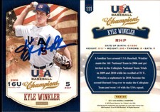 Kyle Winkler Signed 2013 Panini USA Champions #111 Card USA Auto AU