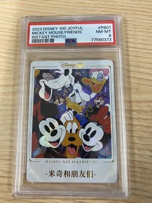 2023 Disney 100 Joyful - Mickey Mouse & Friends Instant Photo Foil PB01 PSA 8 - Image 1 of 3