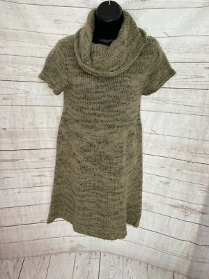 Vestido tejido para mujer Wet Seal manga corta capucha cuello caqui talla M mediano Foto 1 de 4