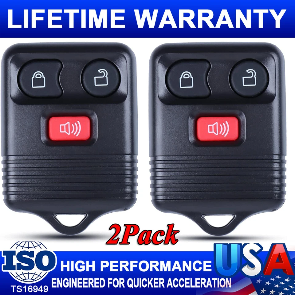 Pacote com 2 chaveiros de controle remoto para 1998-2016 Ford F150 F250 F350 Escape Expedition - Imagem 1 de 4
