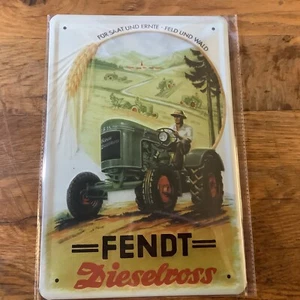 Blechschild Schild 20x30 Fendt F15 Dieselross, Bild PK4 - Picture 1 of 1