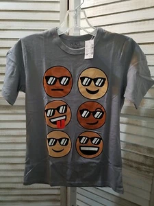 Old Navy Jungen Shirt Gr. M grau Emojis Kurzarm Pullover Grafik Tee - Bild 1 von 7