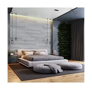Peel and Stick Real Wood Wall Panels with 3M Adhesive Tape, Pewter (16.25 sq.... - Picture 1 of 6