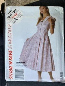 Vtg Sewing Pattern Stitch ‘N Save 4152 Misses Dress Lace Collar, Sz 12-14-16 Cut - Picture 1 of 2