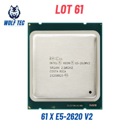 Lot 60 Xeon E5-2620 V2 SR1AN 2.10GHz 15M 6-Core LGA2011 Server CPU Processor 80W - Image 1 of 4