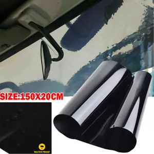 Car Sun Strip Visor Tint Film Front Windshield UV Shade Banner Accessories Black - Picture 1 of 12