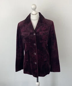 Vintage Kenzo Jungle Jacket Purple Floral Sz 40 EU / 12 UK Ladies Blazer Coat - Picture 1 of 11