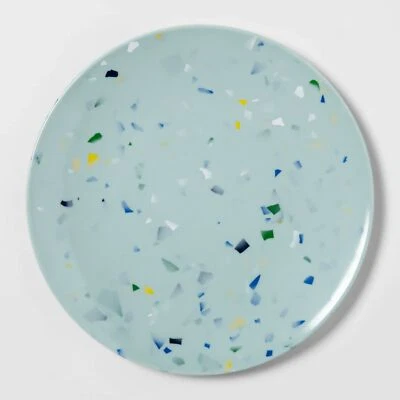 Plato de Cena 10.5" Melamina Formas Mezcladas Azul - Juego de 4 Esenciales de Habitación Foto 1 de 4