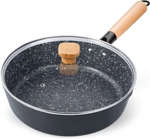Bratpfanne Schmorpfanne mit Glasdeckel Aluminium Induktion, Durchmesser 26cm - Bild 1 von 7