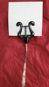 Black Plastic Harp Shaped Sheet Music Holder with Metal Brace - Picture 1 of 8