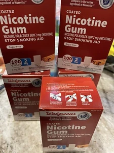 Walgreens Nicotine Gum Set Of 10Cinnamon Compare To Nicorette 2mg 100 Ct Ex 0825 - Picture 1 of 3