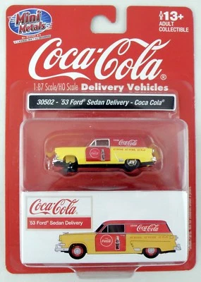 HO Scale '53 Ford Courier Sedan Delivery Wagon - Coca-Cola - Mini Metals #30502 - Image 1 of 2