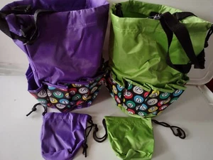 Borsa da bingo con cordino multicolore design palla da bingo con custodia con chip 10 tasche - Foto 1 di 5