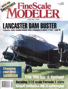 Fine Scale Modeler Jan 1996 Lancaster Dam Buster Star Trek Shuttlepod Jaguar XKE - Picture 1 of 12
