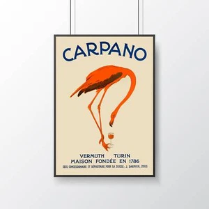 Carpano | Vintage Alcohol Poster | Retro Wall Art | framed A6 A5 A4 A3 A2 A1