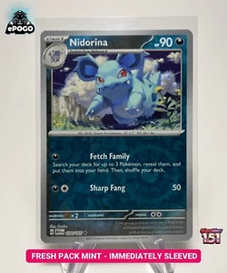 Nidorina 030/165 Holograma Inverso Pokemon TCG: 151 Cartas Pokémon COMO NUEVO ENVIADO HOY - Imagen 1 de 2