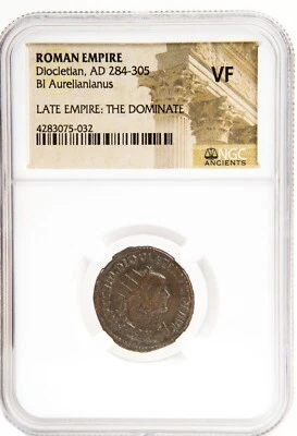 NGC VF Diocleciano AD284-305 Aureliano / Antoniniano NGC Antiguos Certificado Foto 1 de 3