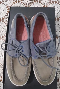 Men SPERRY Top-Sider Whit Laces Casual Walk Leather Upper Mocassin 9 Kakki /Blue - Picture 1 of 10