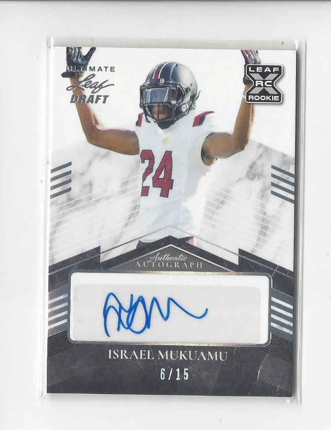 2021 Leaf Ultimate Draft Silver Israel Mukuamu RC AUTOGRAPH Cowboys /15  - Image 1 of 1