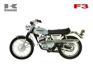 KAWASAKI Poster F3 Bushwhacker 1969 1970 Suitable to Frame - Picture 1 of 1